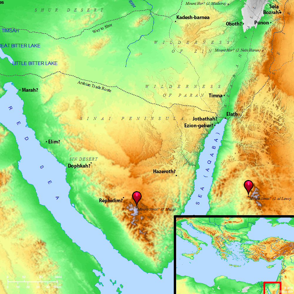 Bible Map: Mount Sinai